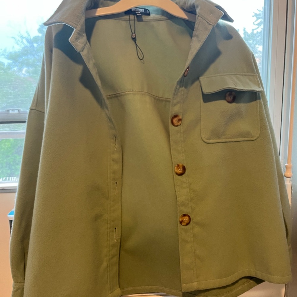 Mint green shacket